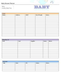 Baby Shower Agenda Template Showers Events And On Sample