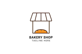 Bread Bakery House Logo Template