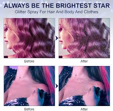 women hair glitter sparkle spray