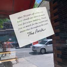 nyc restaurant the park closes after 20