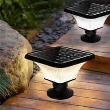 Solar Square Gate Pillar 152led Garden