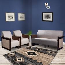 solid wood manila sofa set with the