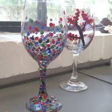 diy painted wine glass maitland