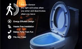 Teksky 16 Color Toilet Night Light Motion Sensor Led Toilet Bowl Nightlight Groupon