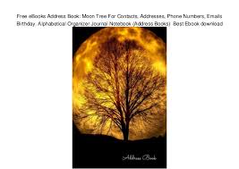 Free Ebooks Address Book Moon Tree For Contacts Addresses Phone Nu