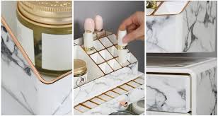 luxury marble rose gold cosmetic home