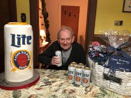 miller time at sanford man s 96th birthday