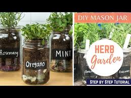 Diy Mason Jar Herb Garden Step By