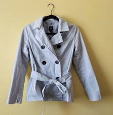 Buy Baby Blue Trench Coat Size S 34 36