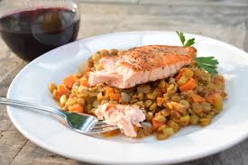 lentils and salmon domestic dess
