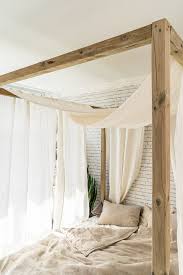 Linen Canopy Shawl Curtains Set Ivory