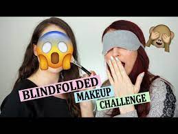 blindfolded makeup challenge ft my mom