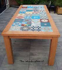 Diy Outdoor Table Boho Tiles