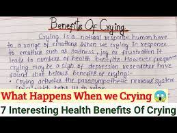 benefits of crying essay in english