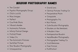 Feb 19, 2021 · let's dive into boudoir photography names. 500 Boudoir Photography Names And Suggestions