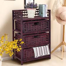 From plastic storage towers with drawers that are ideal for the kids' toys, toiletries and everything in between to storage drawers with baskets that are great for creating a cute feature in your home, we've got something to. Costway 3 Drawer Storage Unit Tower Shelf Wicker Baskets Storage Chest Rack Walmart Com Walmart Com