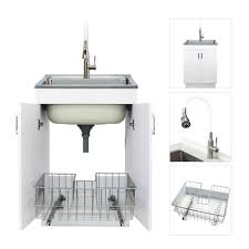 stainless steel laundry utility sink