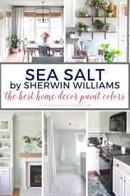 Cabinetry is a dark gray. Best Home Decor Paint Colors Sherwin Williams Sea Salt