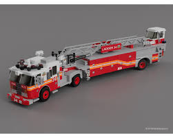 They put their lives on the line in order to keep us safe. Lego Moc Fdny Ladder 34 Tiller Truck By Brickdesigners Rebrickable Build With Lego