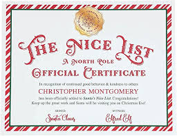 Hi guys, diana from peasy prints here again to share a fun and interactive christmas print! Amazon Com Personalized Santa Nice List Certificate Office Products