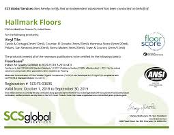 floorscore certified hallmark floors inc
