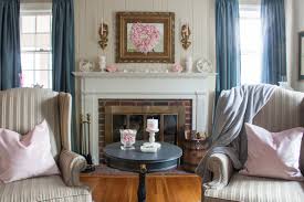 mantel and living room decor