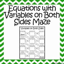 Variables On Both Sides Worksheet