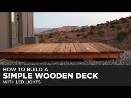 Simple Wood Deck With Led Lights