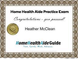 home health aide test free