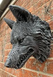 Wolf Head Wall Hanging Plaque