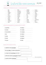 Imprimez ces exercices afin de vous entraîner à bien orthographier le  pluriel des noms communs. | MOMES