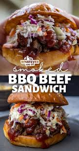 smoked bbq beef sandwich or wver