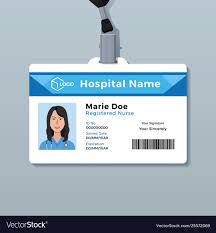 Nurse Id Card Medical Identity Badge Template