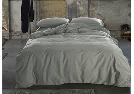 luxurious satin bed linen light gray