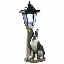 Solar Lighted Lantern Boston Terrier