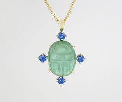 ancient egyptian scarab apple green