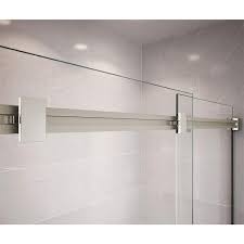 Brushed Nickel Clear Glass Shower Door