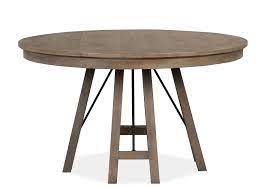 Round recycled teak dining table. Magnussen Paxton Place Pewter 52 Inch Round Dining Table