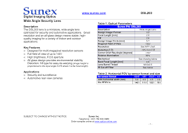 Www Sunex Com Dsl203 Digital Imaging Optics Wide Angle