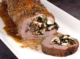 greek pork tenderloin with spinach and
