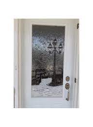 Ugly Etched Glass Entry Door