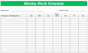 Weekly Work Plan Template Excel Timetoreflect Co