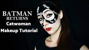 catwoman face paint makeup tutorial