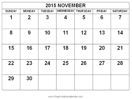 Feel Free To Download Printable November 2015 Calendar And