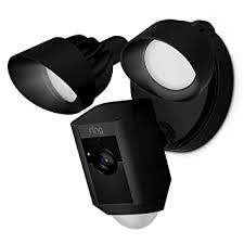 Amazon Com Certified Refurbished Ring Floodlight Camera Motion Activated Hd Security Cam Two Way Talk And Siren Alarm Black Works With Alexa Amazon Devices