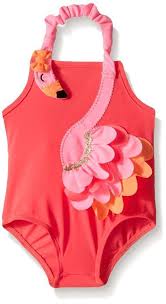 Mud Pie Flamingo Swimsuit Girl Size 3m 5t 1122116 Nwt