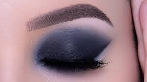how to navy smokey eyes makeup tutorial