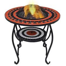 Mosaic Round Fire Pit Bbq Barbecue