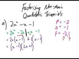 factorising non monic quadratic