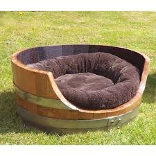 Country dog heavy duty rectangular waterproof softee beds. Wooden Wine Whisky Barrel Dog Bed Medium Home Farm Fowls
